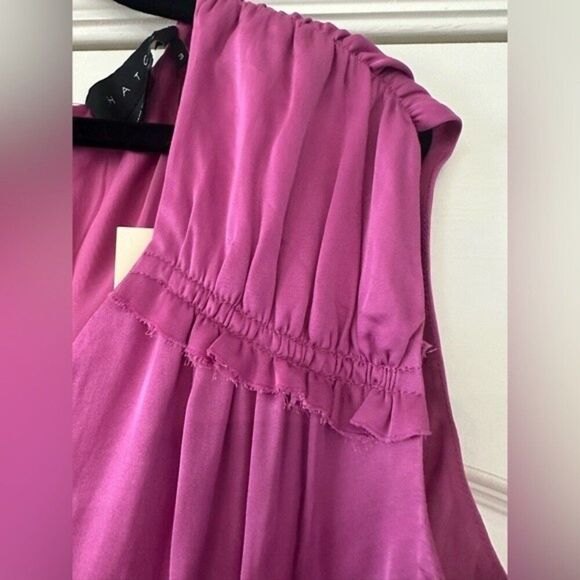 Rare! Hatch Collection Esme Cut Out Dress Purple Size L NWT - Picture 5 of 6